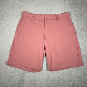 Rhone Shorts Mens 32 Red Chino Flat Front Casual Stretch Golf Preppy